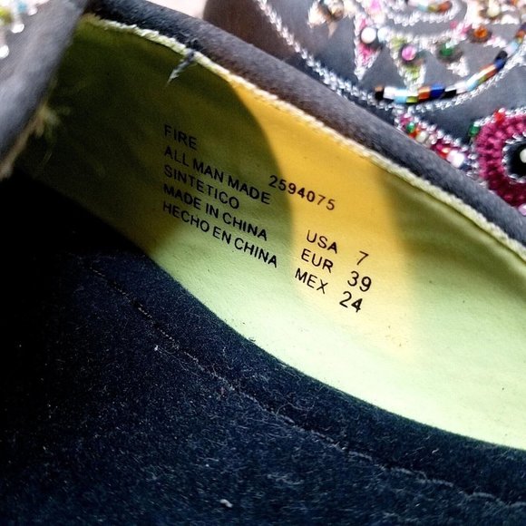 No Boundaries Womens Fire Size 7 Gray Slip On Beaded Platform Mules - Picture 11 of 11